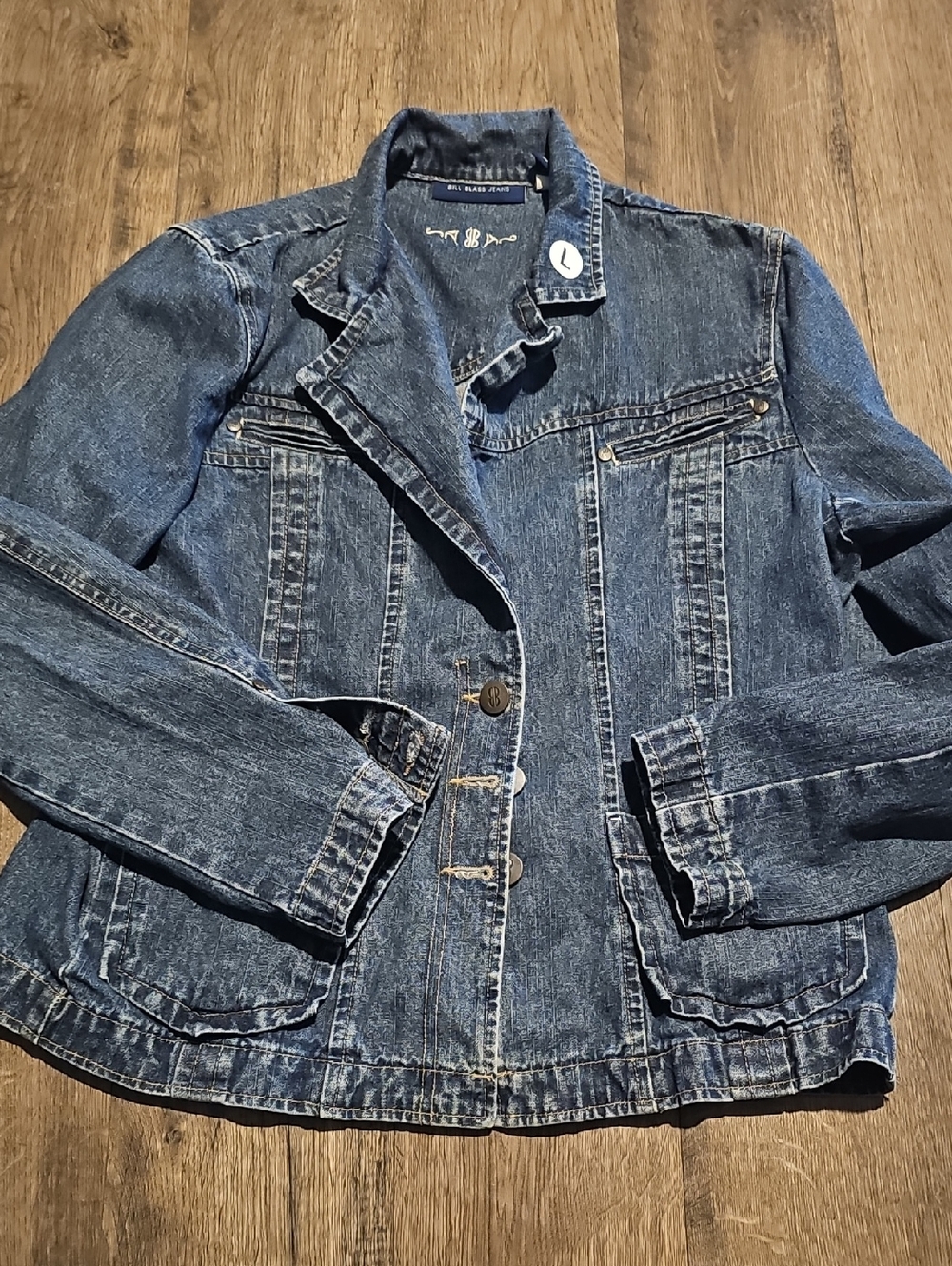bill blass Jean Jacket Denim Women Large Outerwear